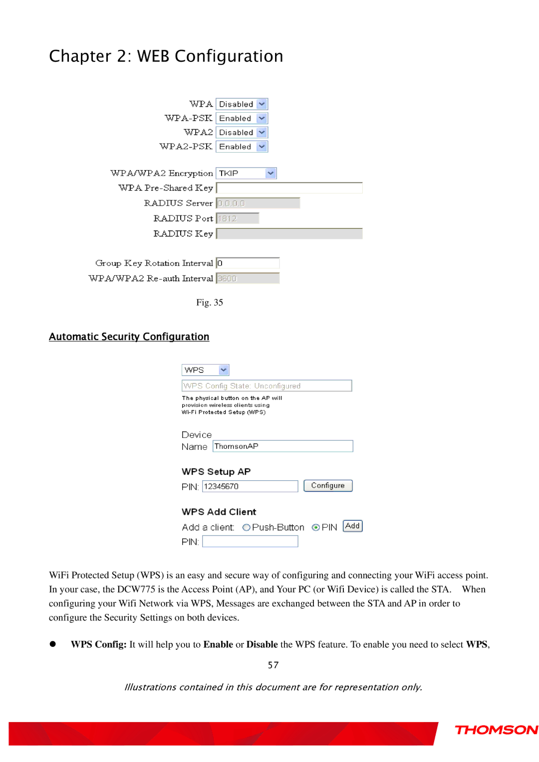 Gateway TWG870 user manual Automatic Security Configuration 