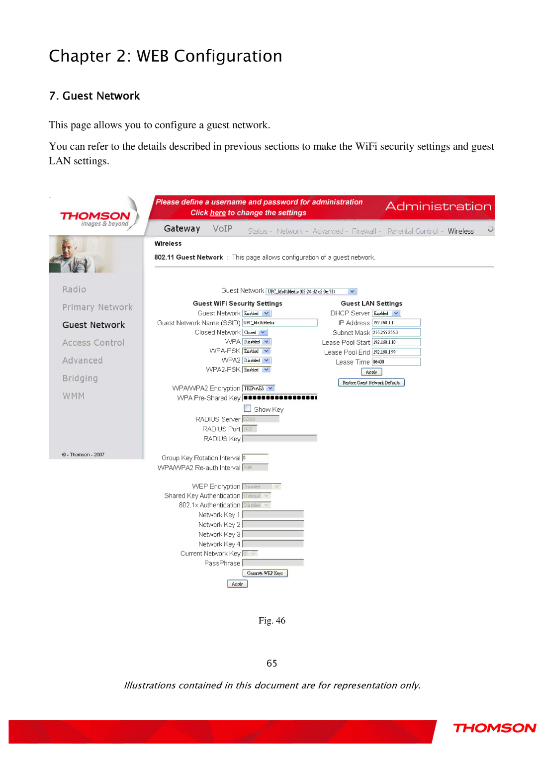 Gateway TWG870 user manual Guest Network 