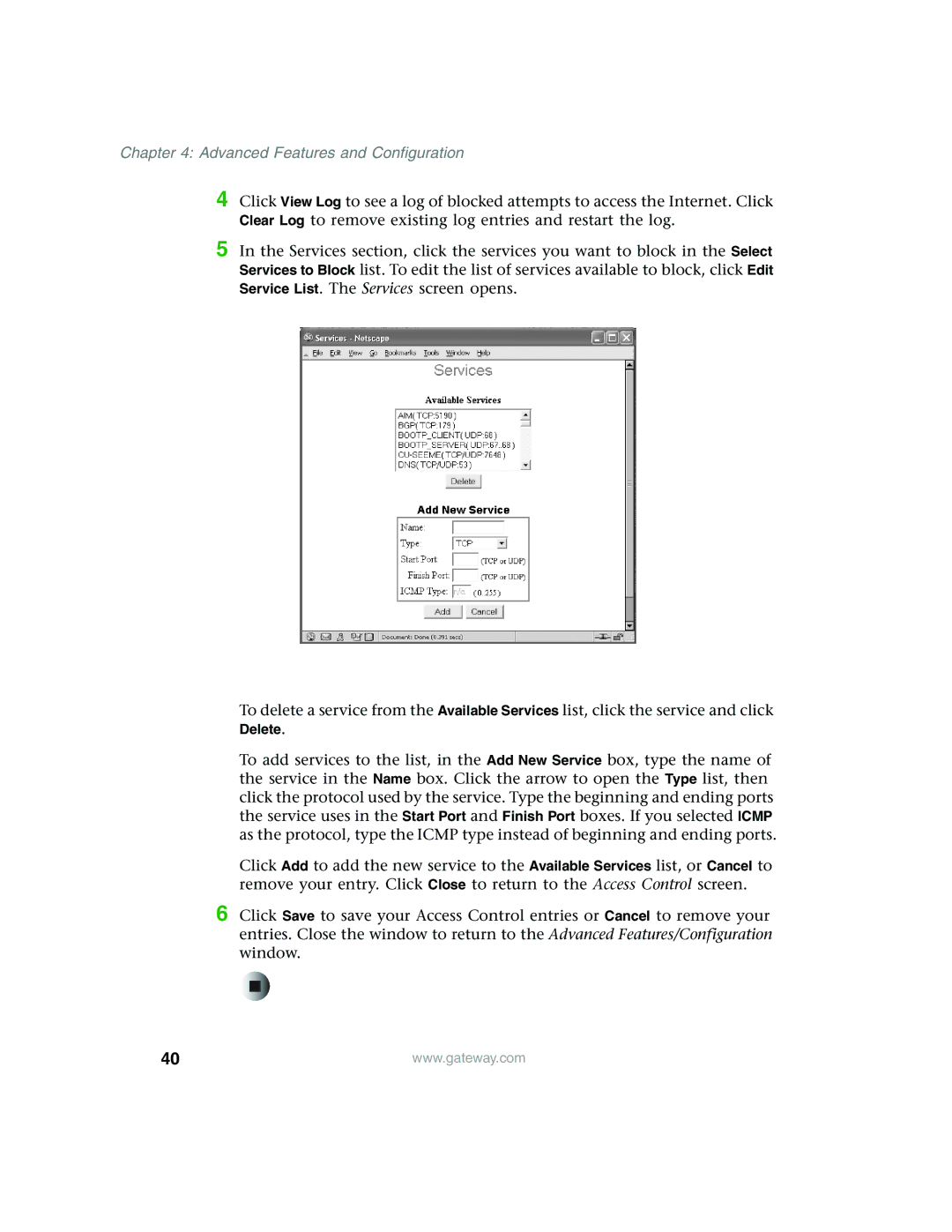 Gateway WBR-100 manual Advanced Features and Configuration 