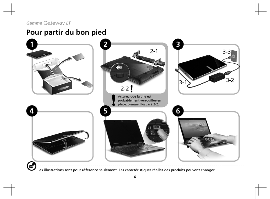 Gateway ZA8 manual Pour partir du bon pied 