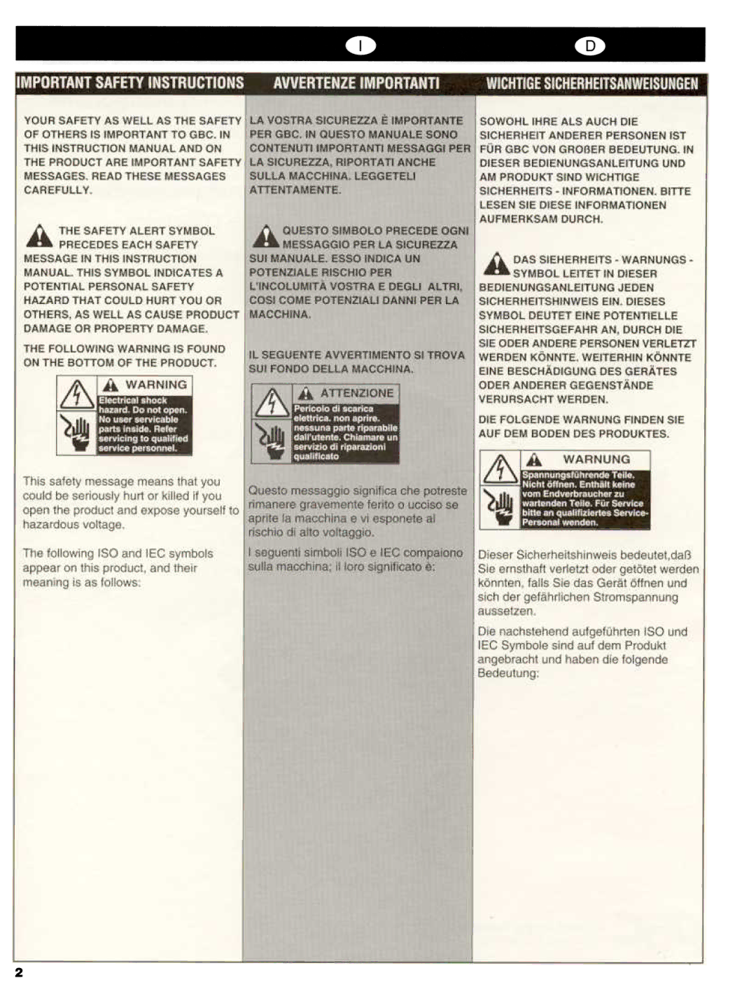 GBC 3500 manual 