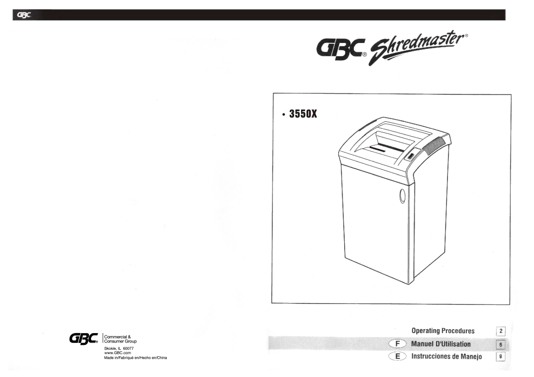 GBC 3550X manual 