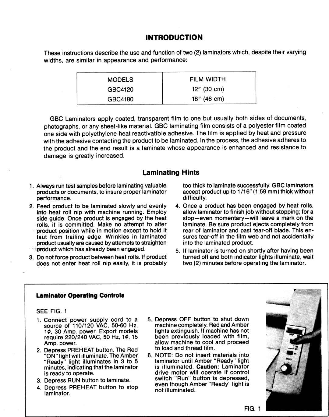 GBC 4120, 4180 manual 