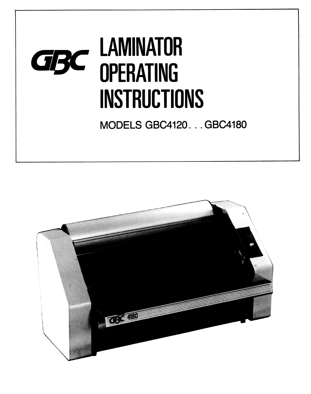 GBC 4180, 4120 manual 