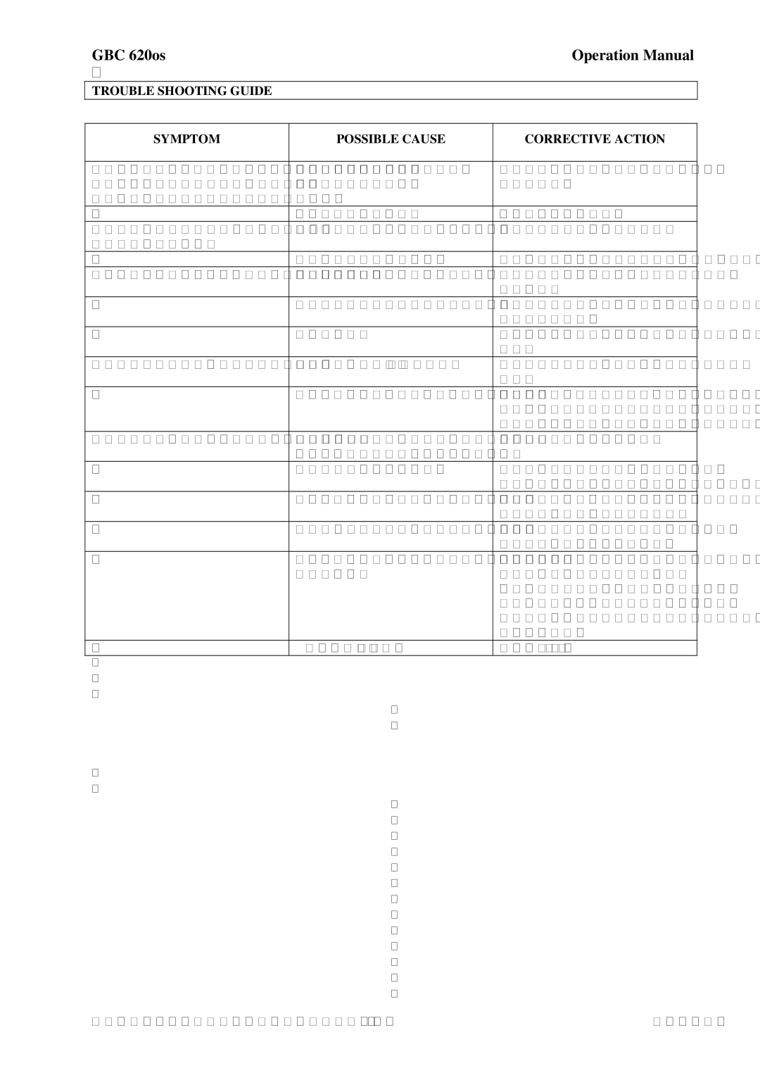 GBC 620OS operation manual Tension 