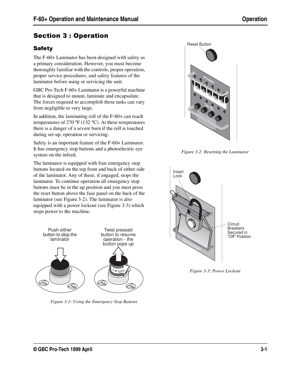 GBC 930-028 manual Operation 