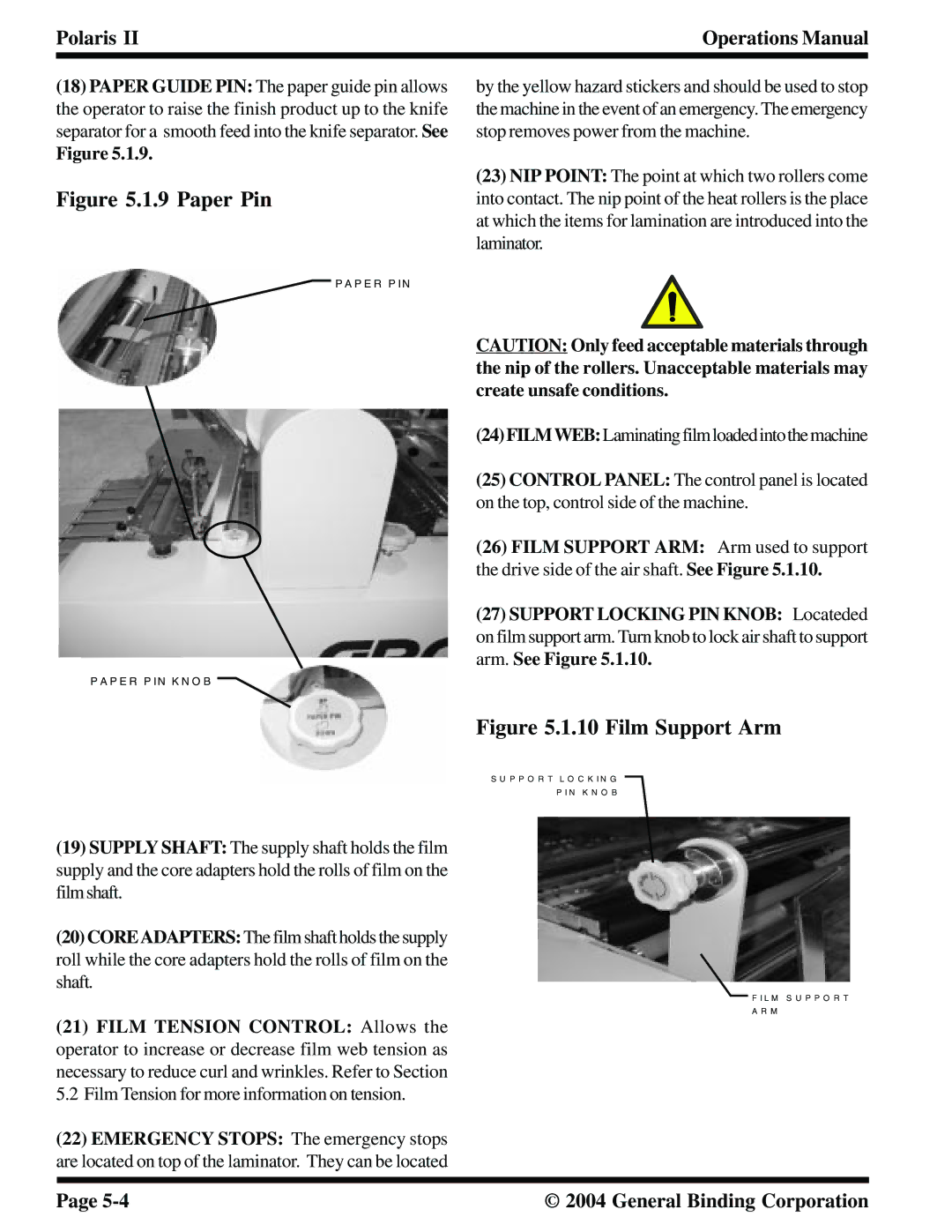 GBC 930-115 manual Paper Pin 