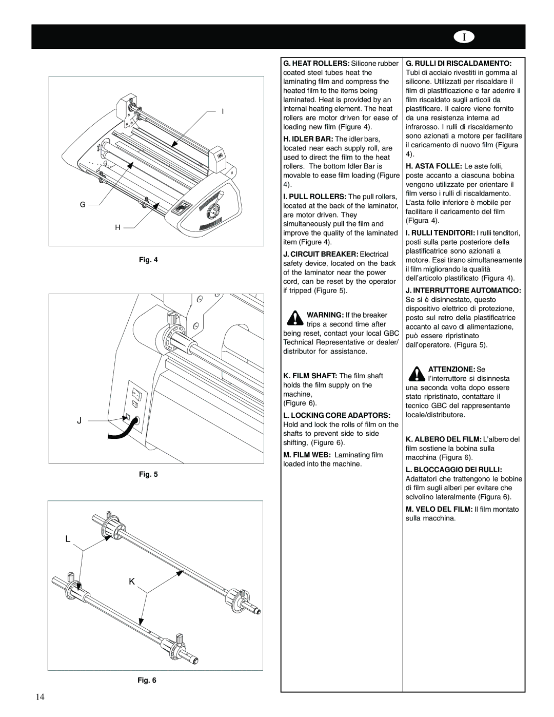 GBC Catena 35 Locking Core Adaptors, Albero DEL Film L’albero del, Bloccaggio DEI Rulli, Velo DEL Film Il film montato 