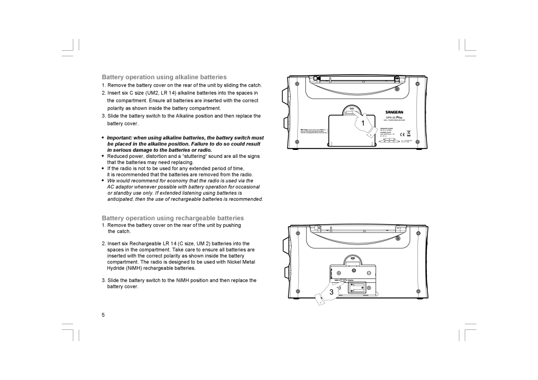 GBC DPR-25+ manual Battery operation using alkaline batteries, Battery operation using rechargeable batteries 