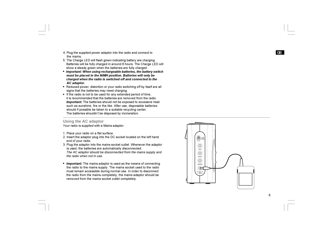 GBC DPR-25+ manual Using the AC adaptor 