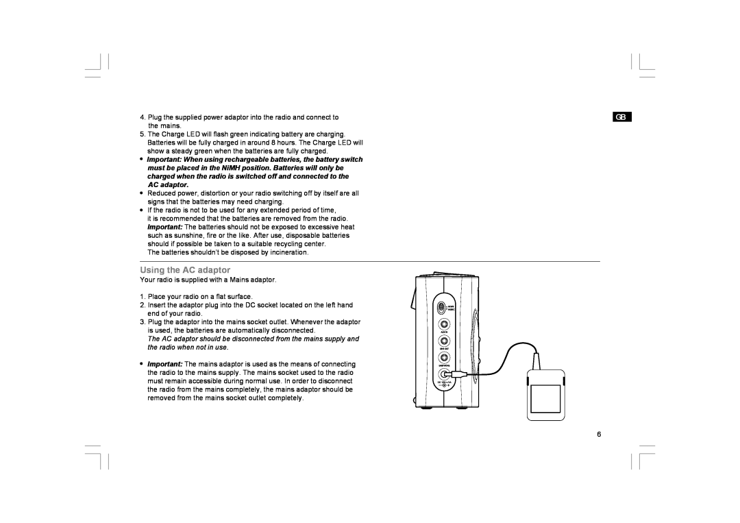 GBC DPR-25+ manual Using the AC adaptor 