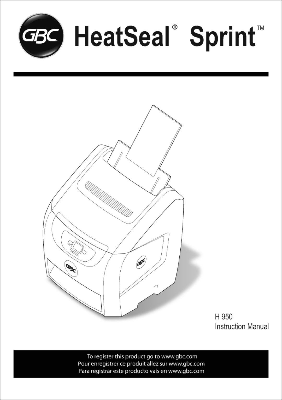 GBC H 950 manual 