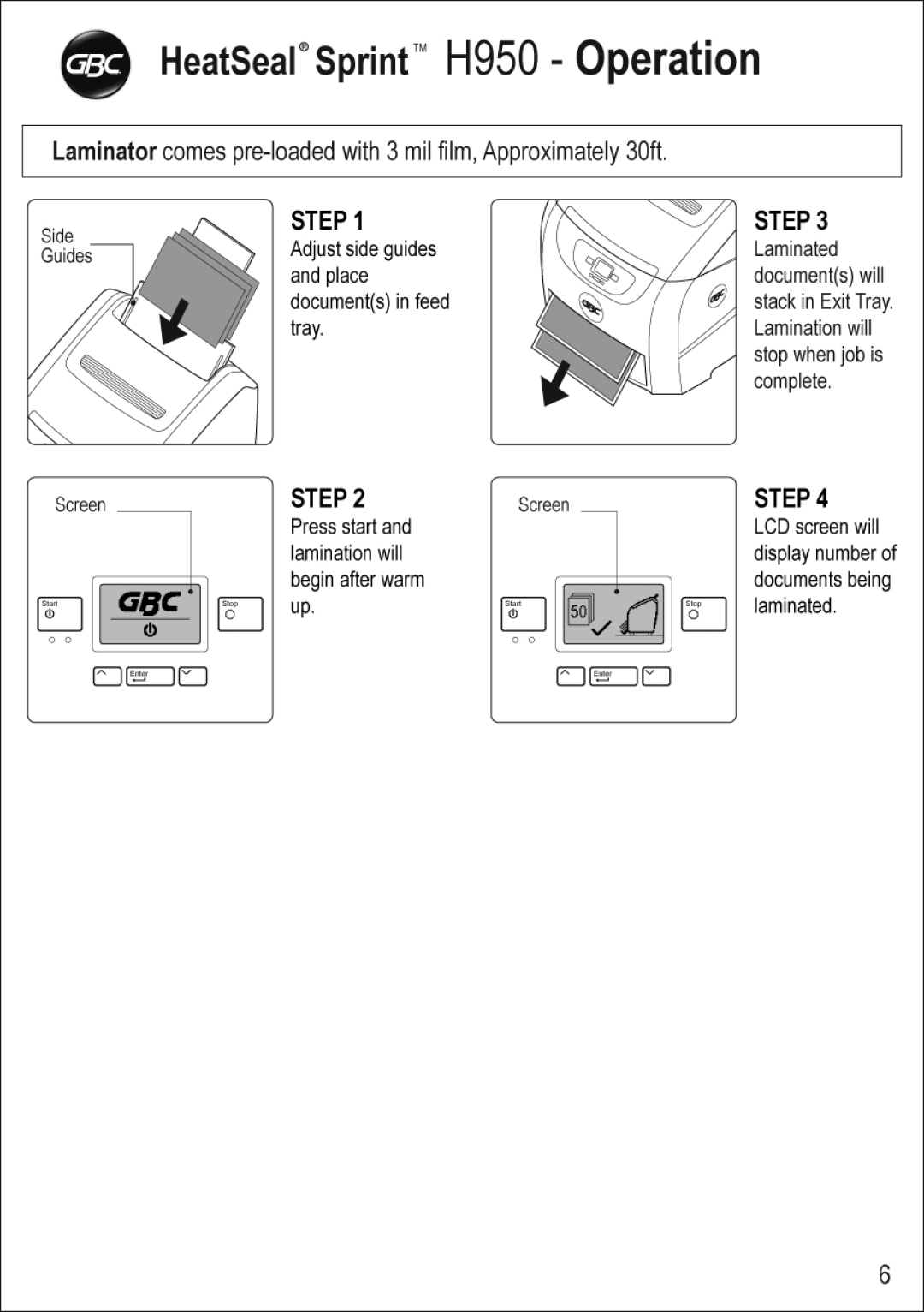 GBC H 950 manual 