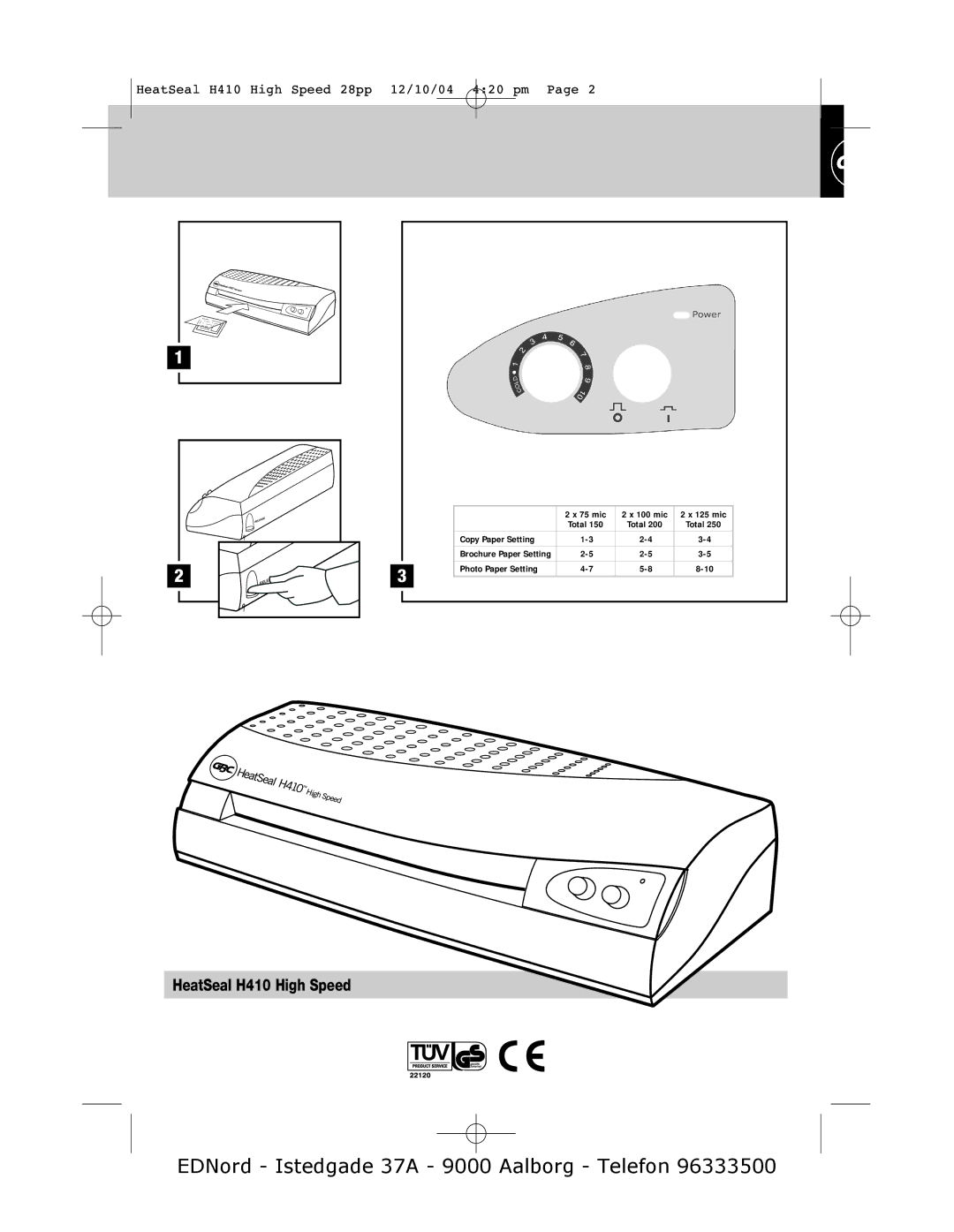 GBC instruction manual HeatSeal H410 High Speed 