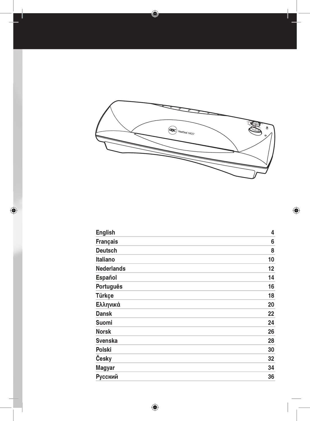 GBC H415, H405 instruction manual 