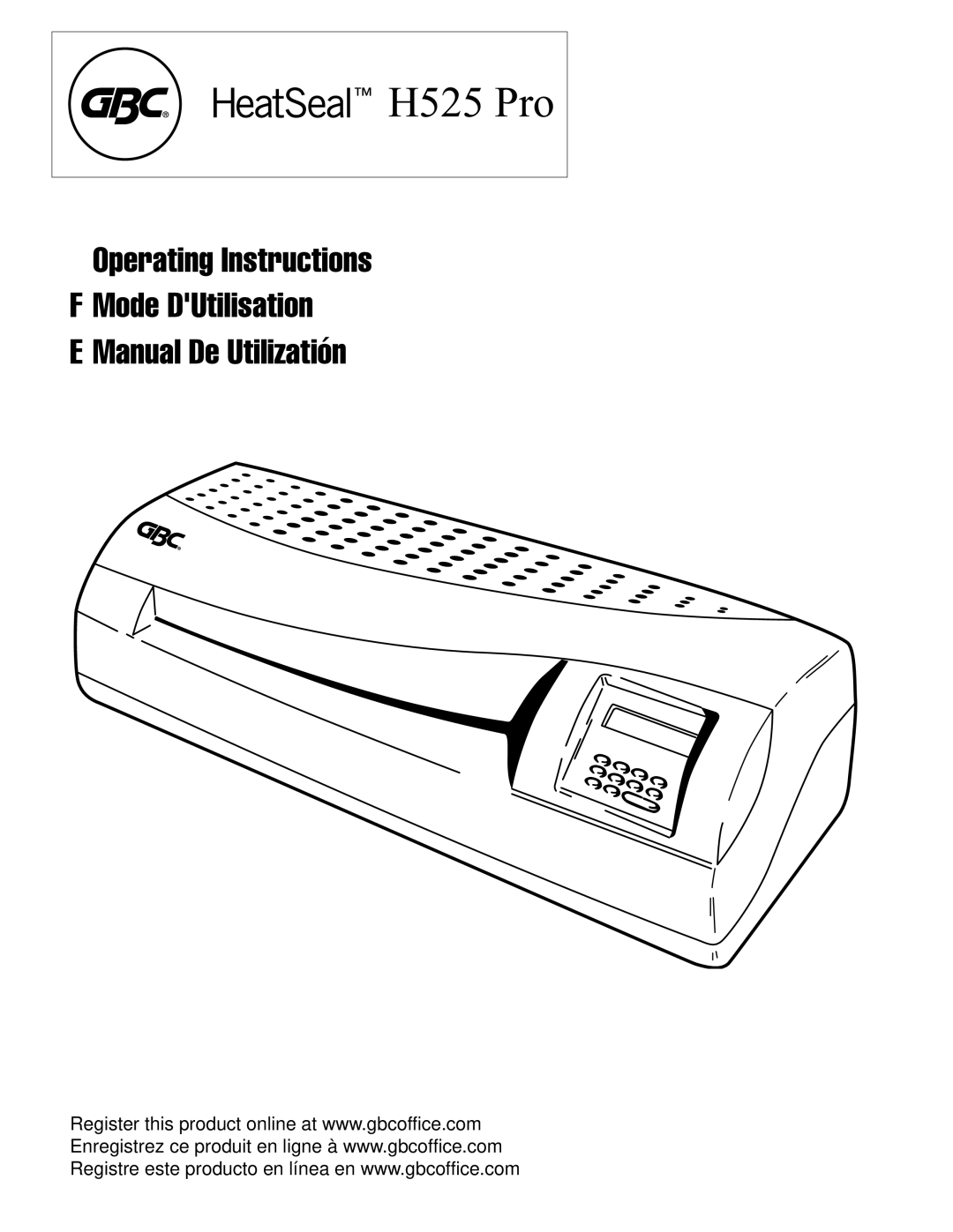 GBC manual H525 Pro 