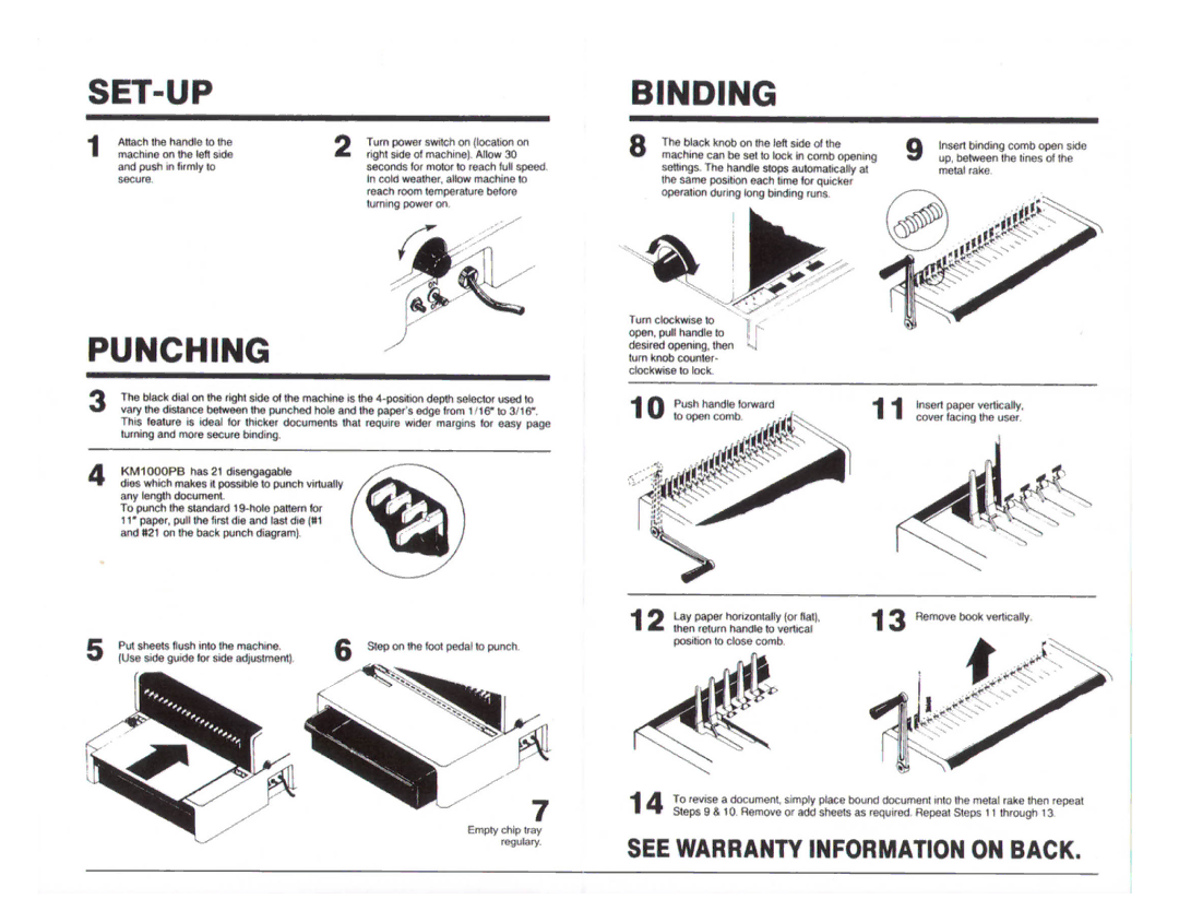 GBC KM1000PB manual 