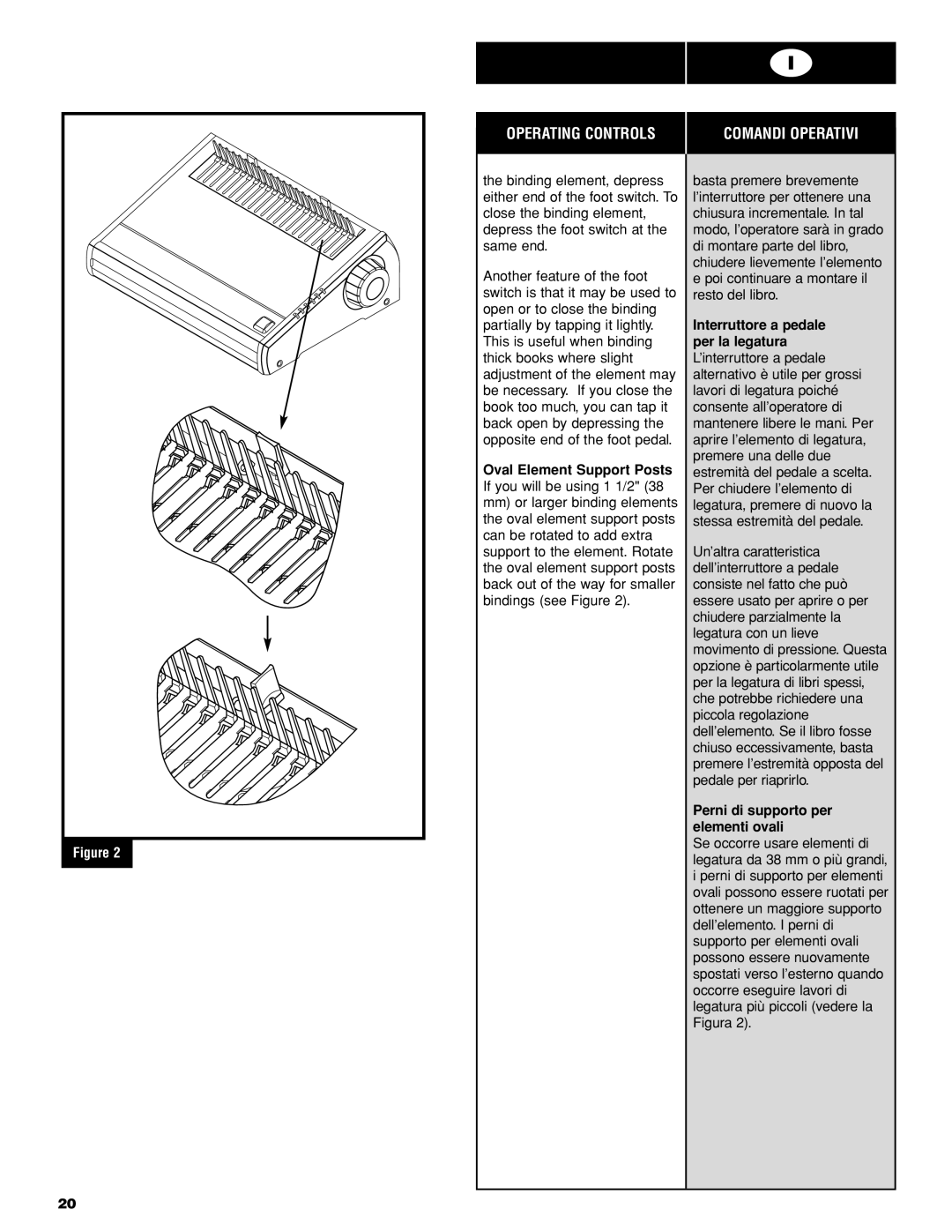 GBC PB2600 Oval Element Support Posts If you will be using 1 1/2, Perni di supporto per elementi ovali 