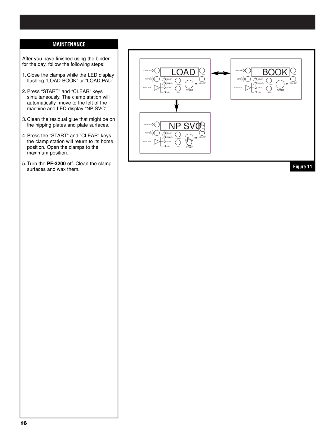 GBC PF3200 operation manual Np Svc, Maintenance 