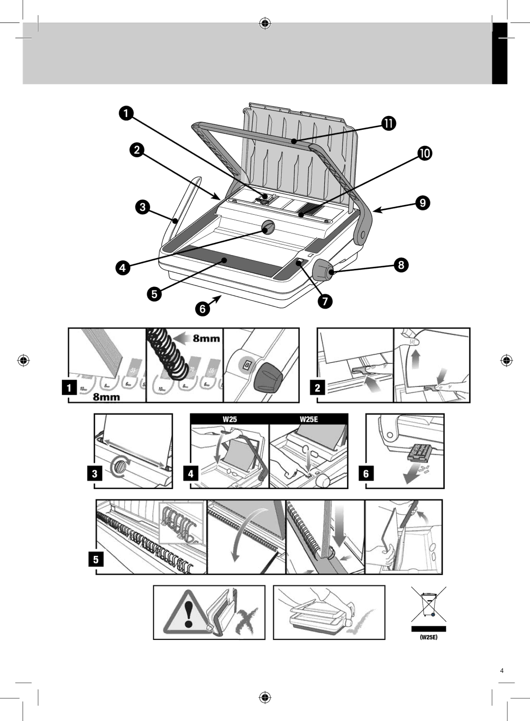 GBC W20 instruction manual W25W25E 