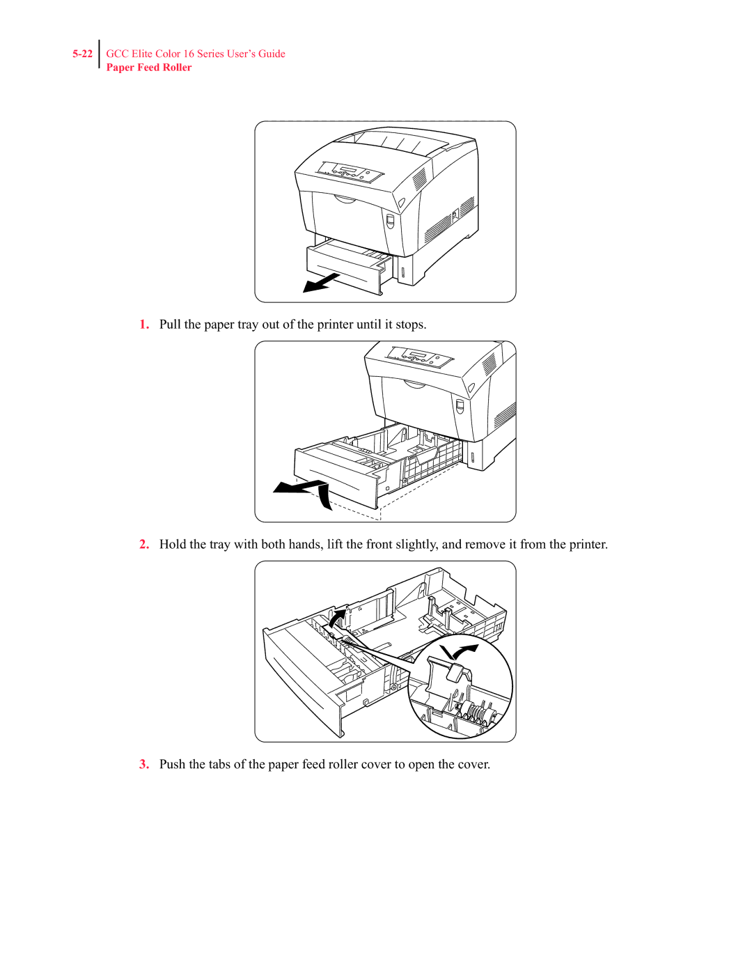 GCC Printers 16 manual Paper Feed Roller 