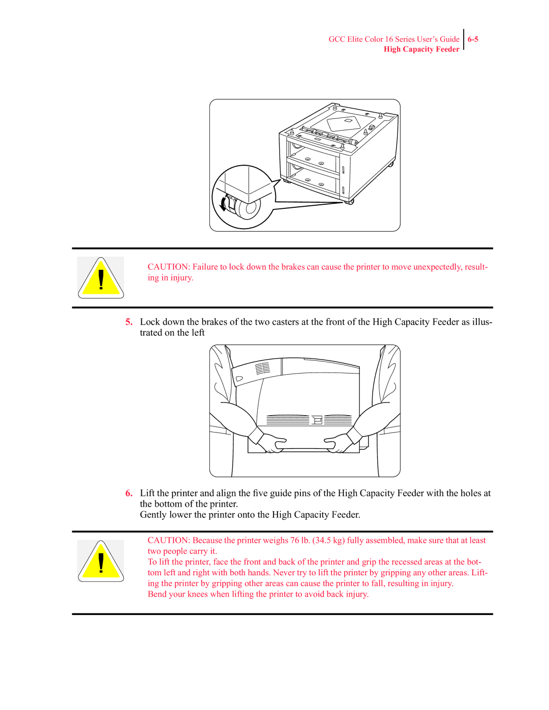 GCC Printers 16 manual High Capacity Feeder 