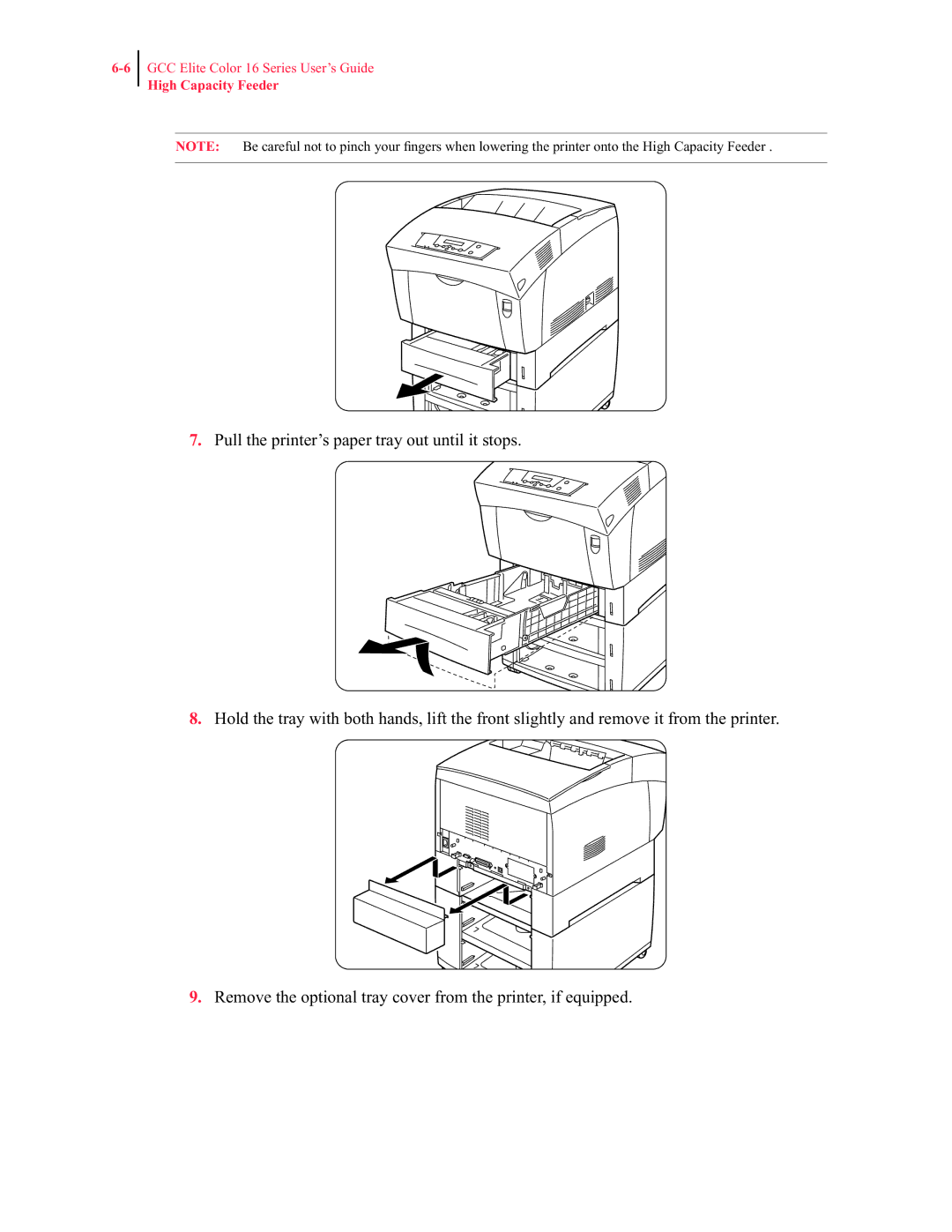 GCC Printers 16 manual High Capacity Feeder 