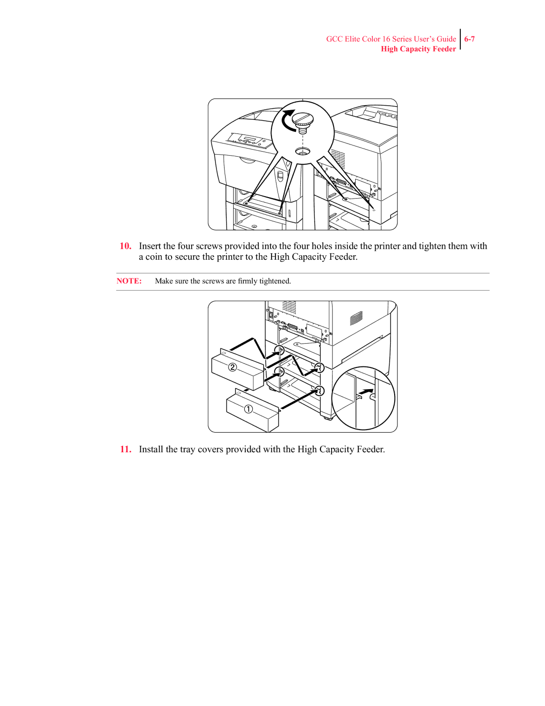 GCC Printers 16 manual High Capacity Feeder 