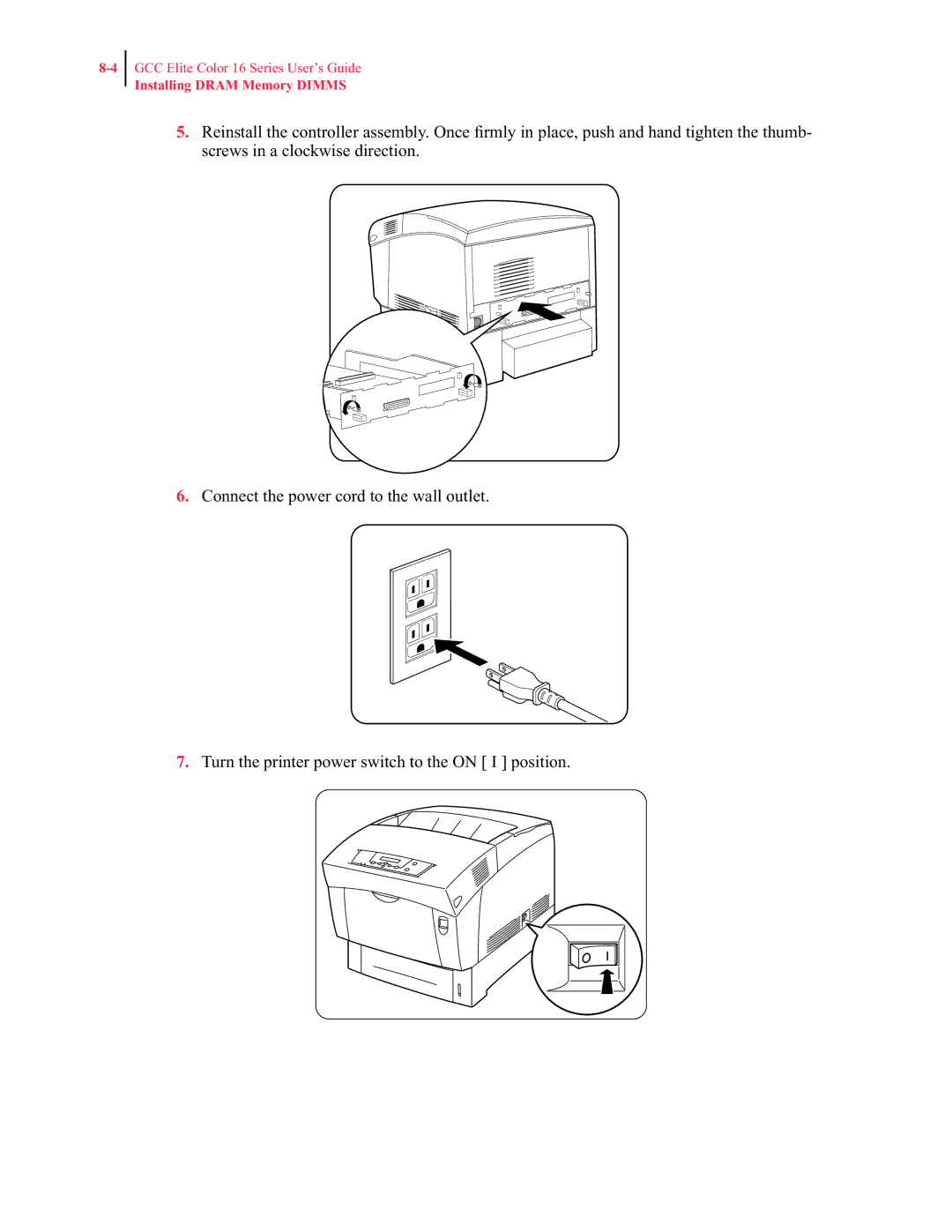 GCC Printers 16 manual Installing Dram Memory Dimms 