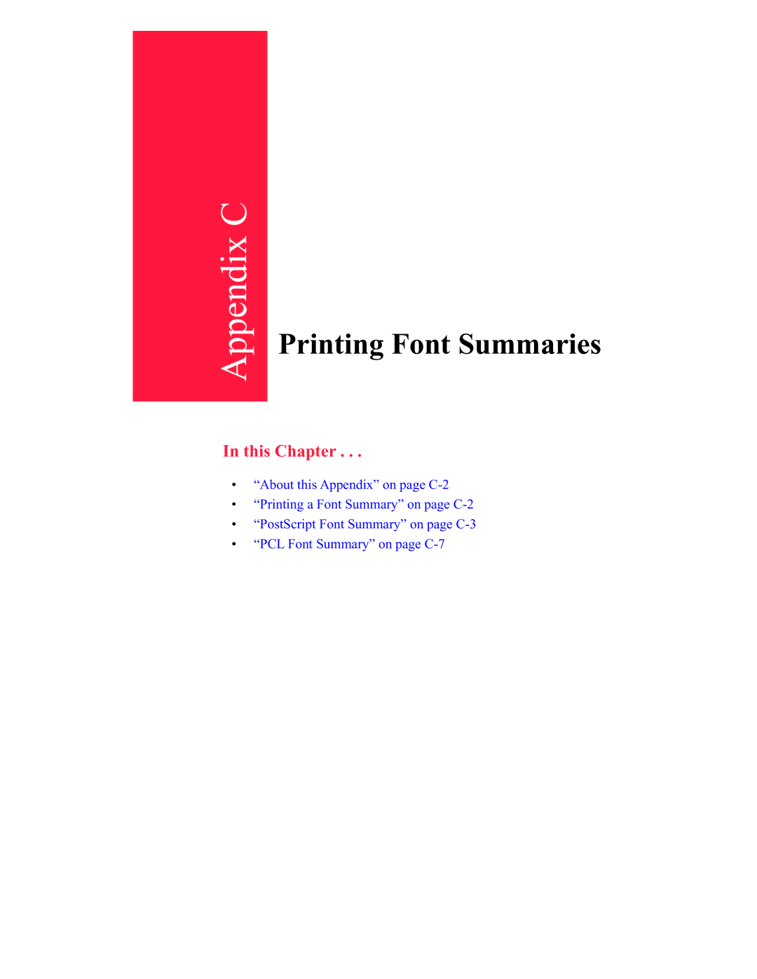 GCC Printers 16 manual Appendix C 