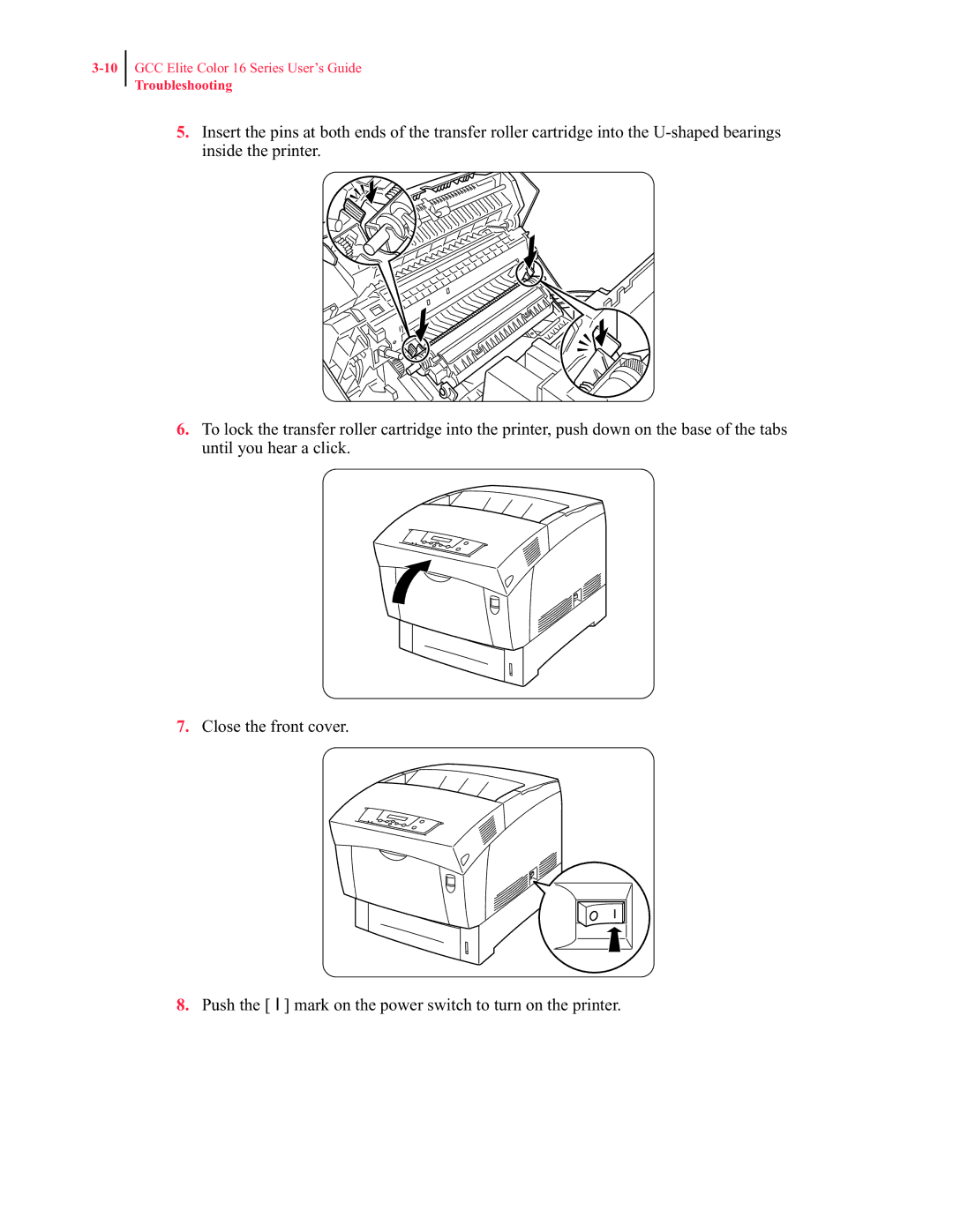 GCC Printers 16 manual Troubleshooting 