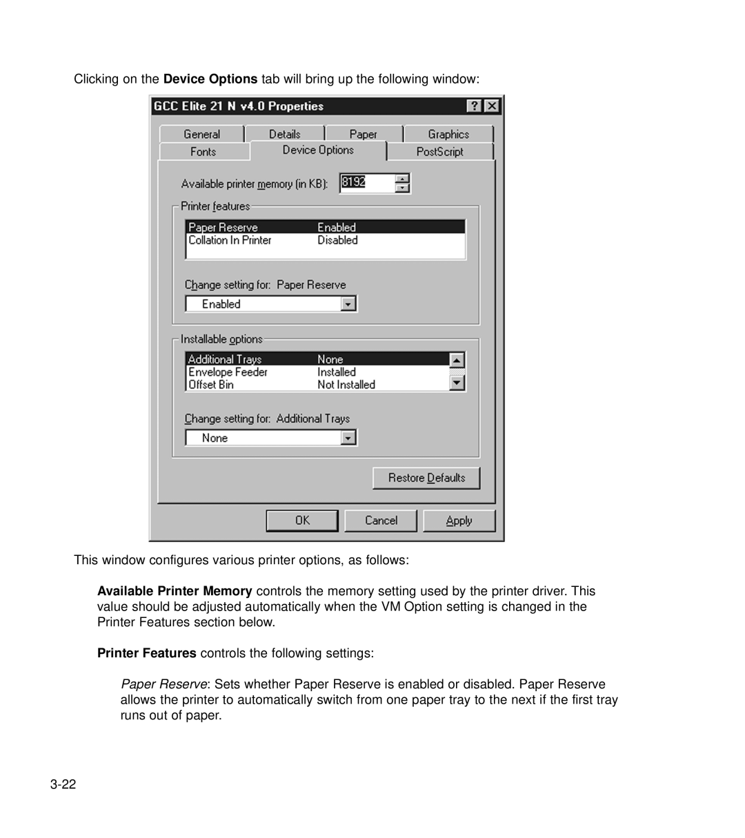 GCC Printers 21 Series manual 