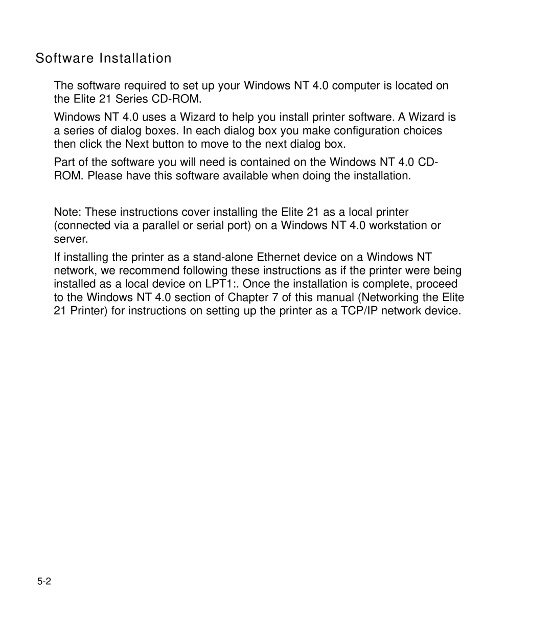 GCC Printers 21 Series manual Software Installation 