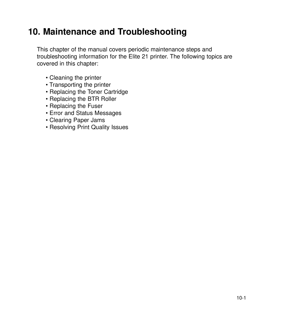 GCC Printers 21 Series manual Maintenance and Troubleshooting 