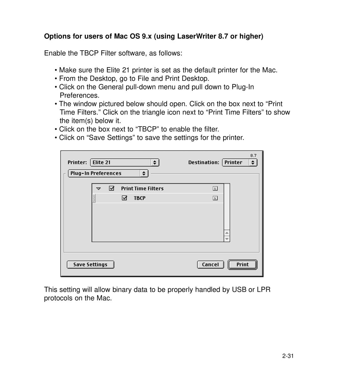 GCC Printers 21 Series manual 