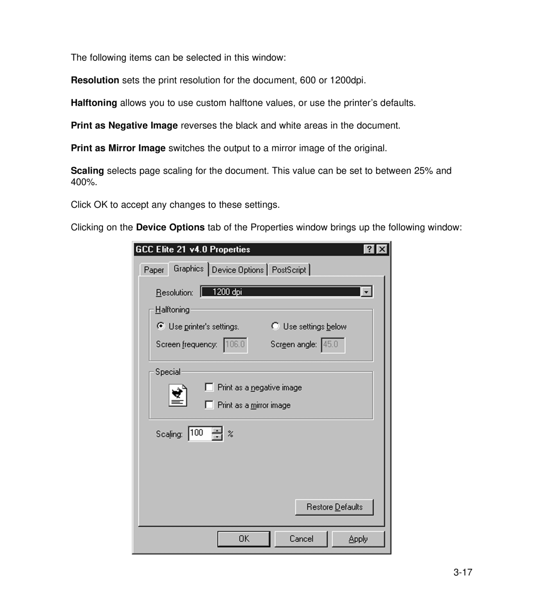 GCC Printers 21 Series manual 