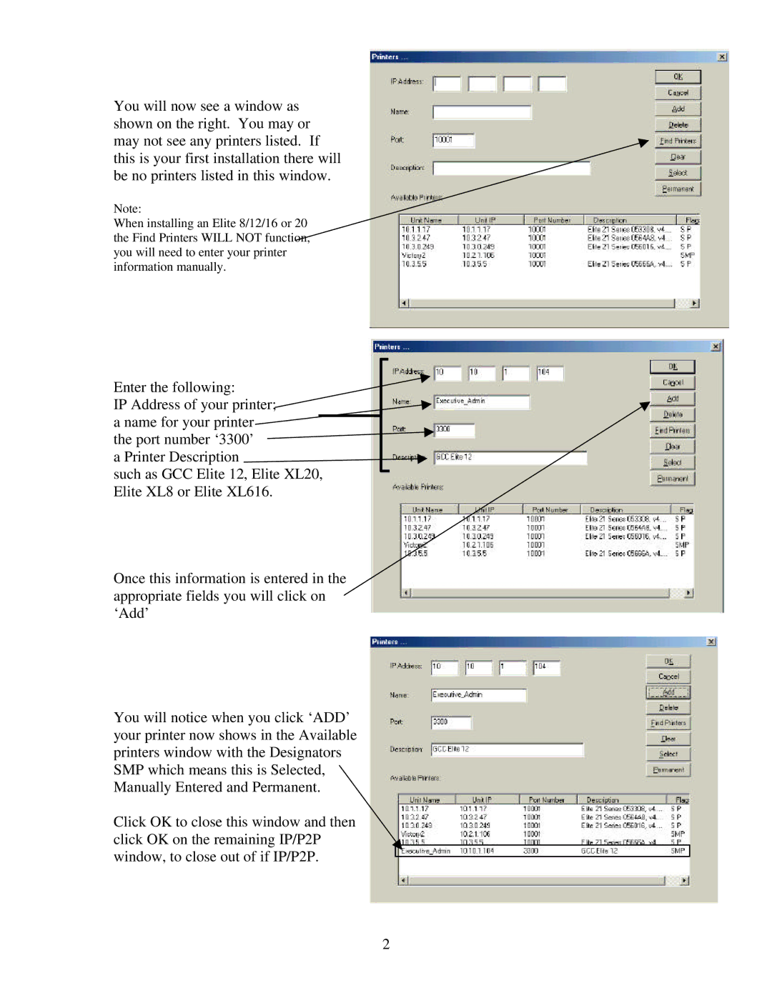 GCC Printers XL 20, ELITE XL8, ELITE XL16, ELITE 12 manual 