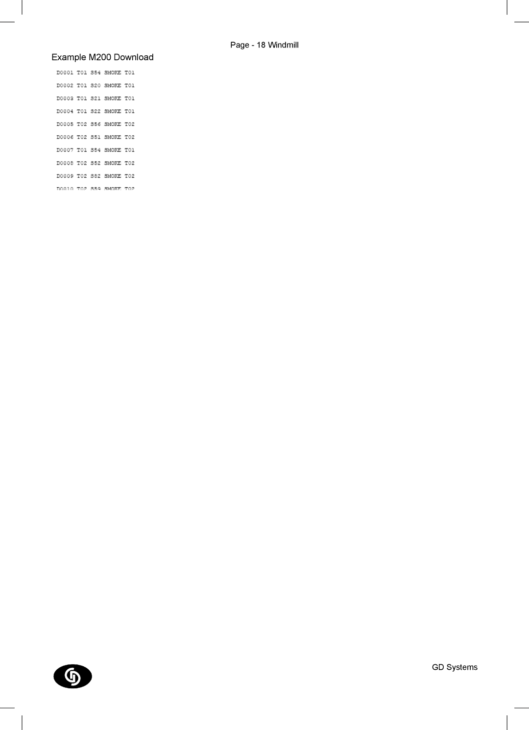 GD Commerce EDA-M300, EDA-M350, EDA-M100, EDA-M200, EDA-M150, Control and Booster Panels manual Example M200 Download 