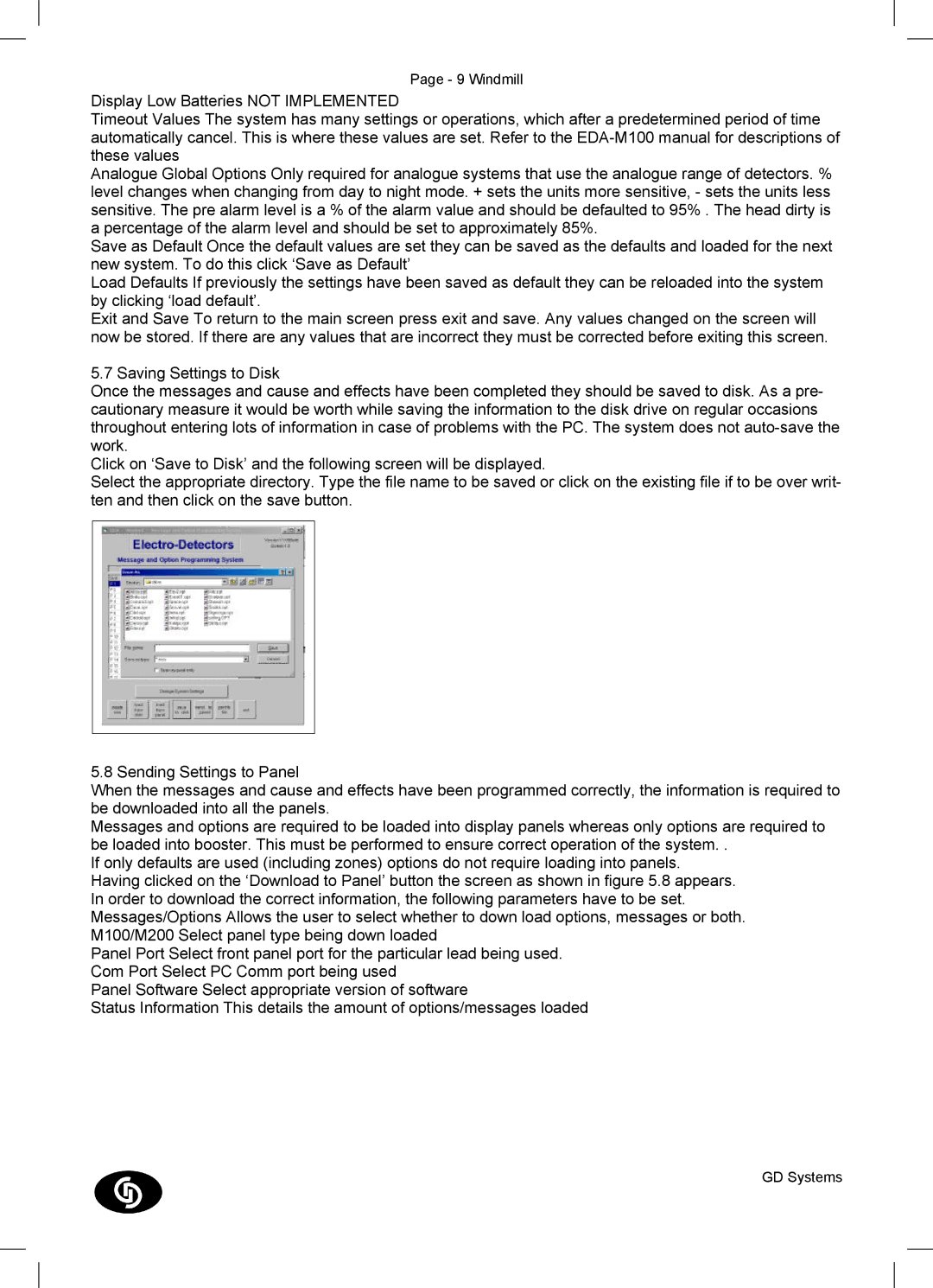 GD Commerce EDA-M200, EDA-M300, EDA-M350, EDA-M100, EDA-M150, Control and Booster Panels manual Windmill 