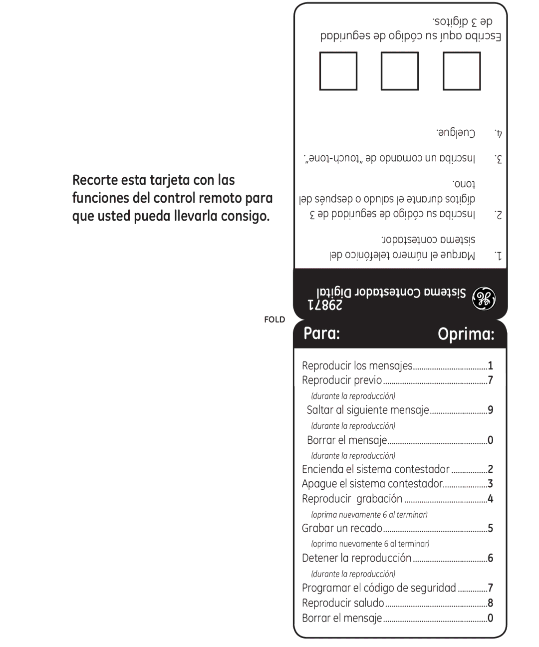 GE 00003287 manual Para 