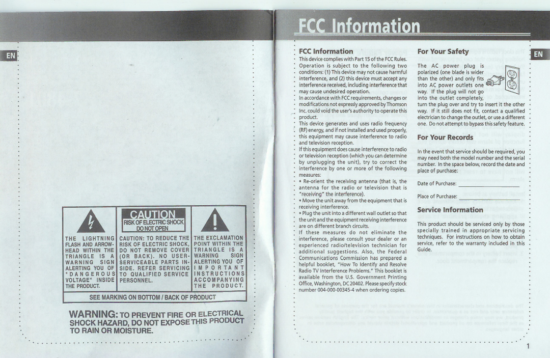 GE 1-Jul manual LR8, AC power plug is, Ijq, Into ACpower outlets one 