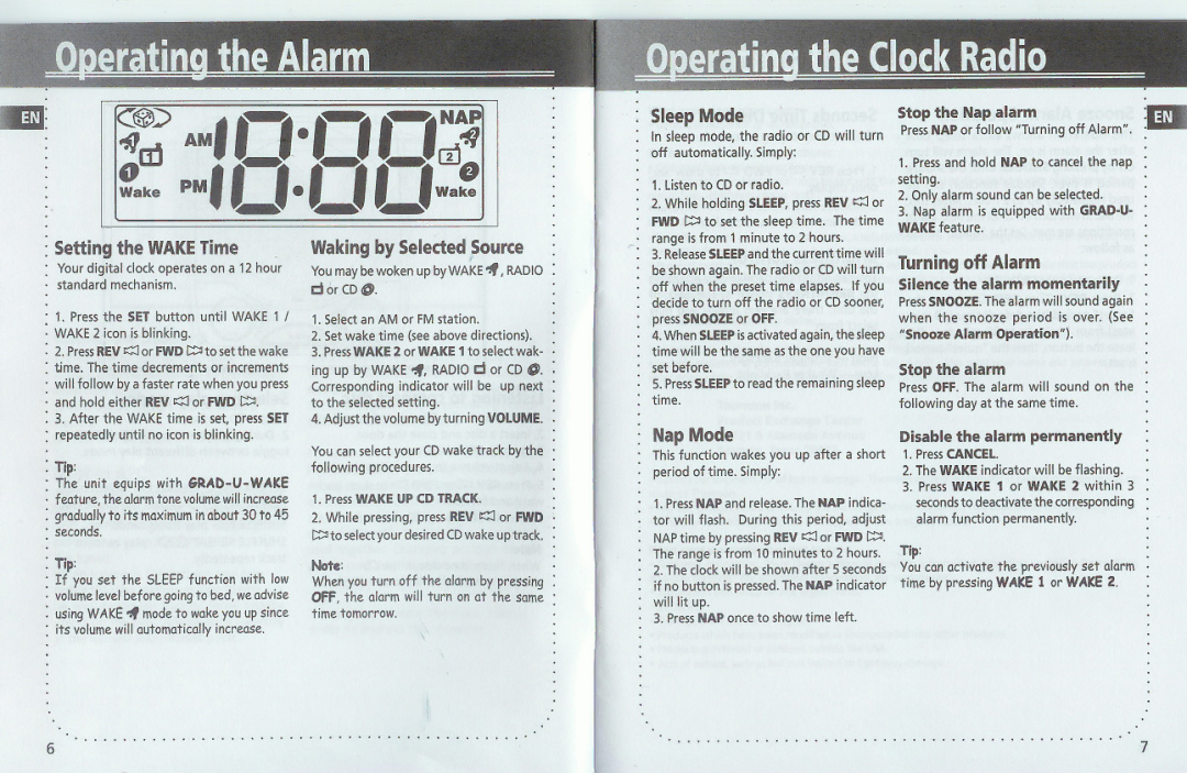 GE 1-Jul manual NapMode Turningoff Alarm, Tip 