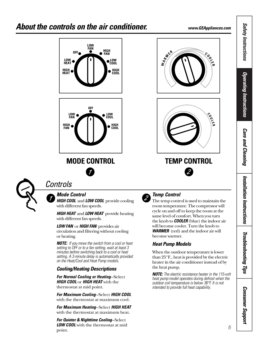 GE AJGS 06 LZA, AJGS 08 AZA, AJGS 10 AZA, AJES 06 LSA, AJES 08 ASA, AJES 10 DSA, AJHS 08 ASA owner manual 