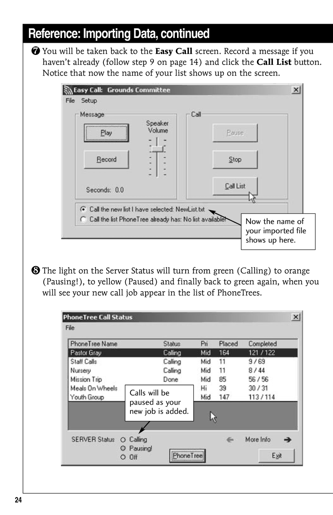 GE 10/02 Network operating instructions Now the name of your imported file shows up here 