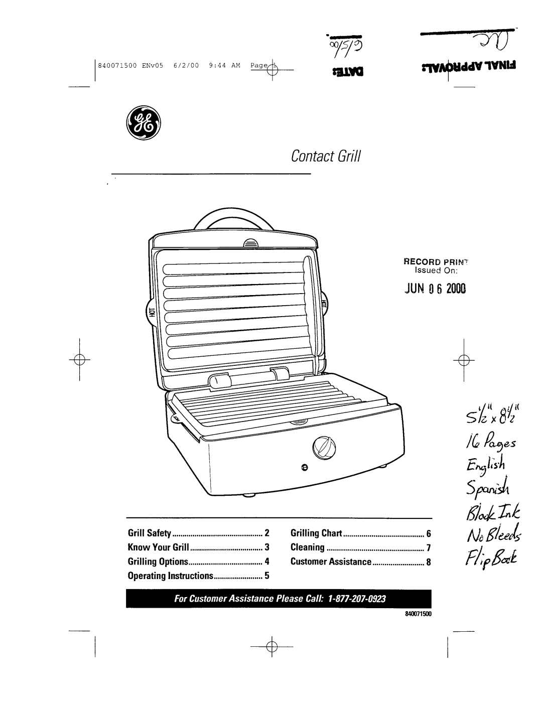 GE 106604 manual 