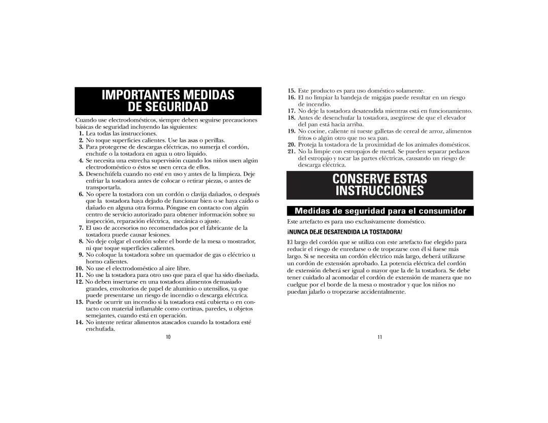 GE 106678 manual Importantes Medidas DE Seguridad 