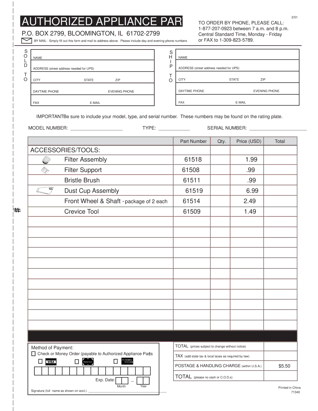 GE 71337, 106687 warranty Authorized Appliance Parts 