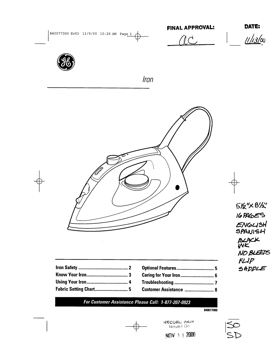 GE 106761 manual 