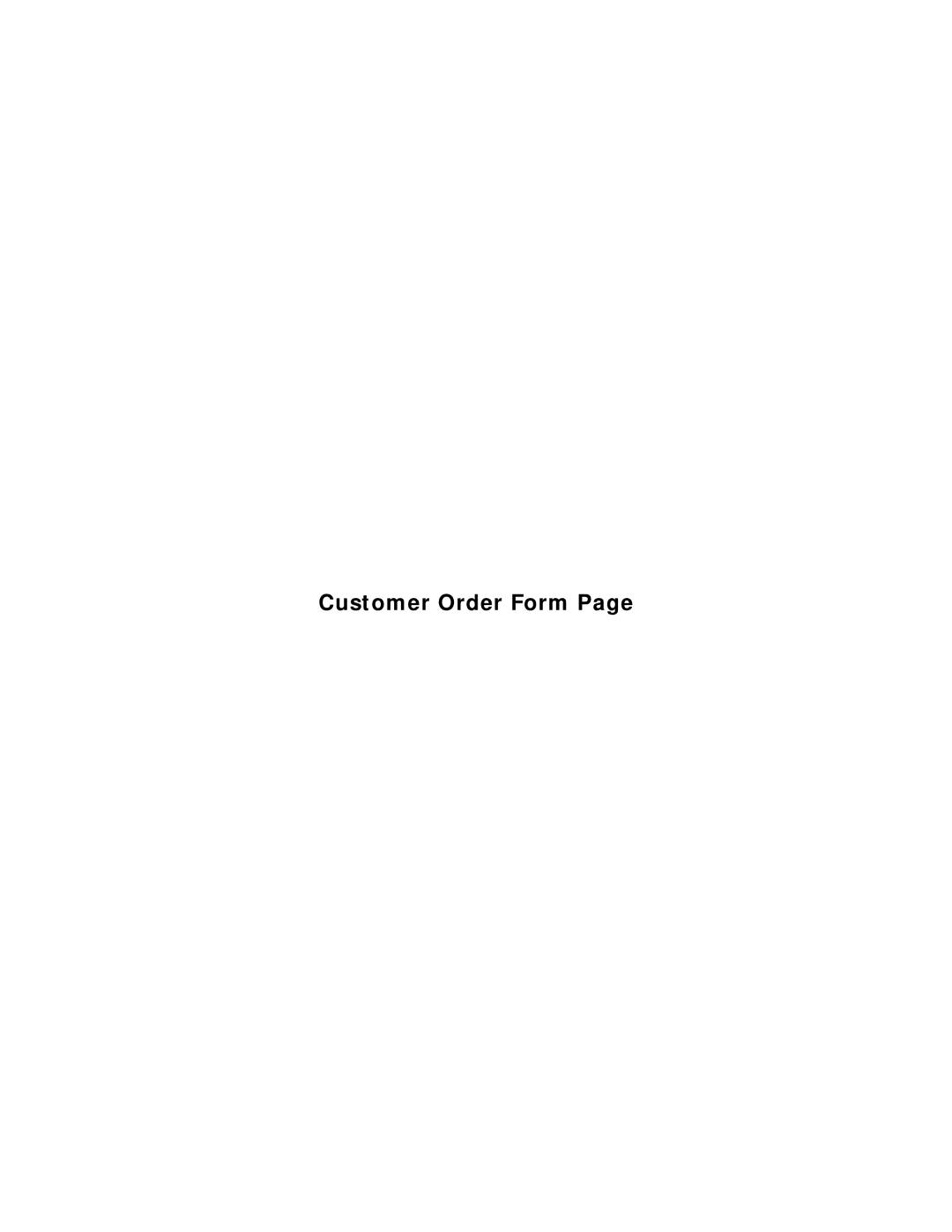 GE 71937, 106766 warranty Customer Order Form 