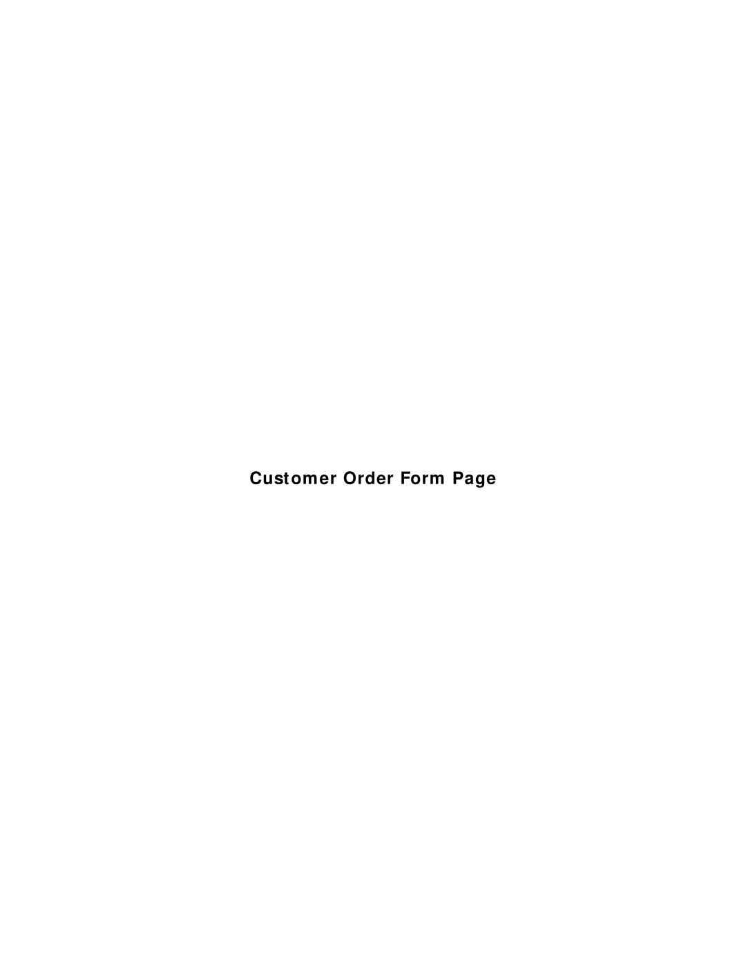 GE 106766, 71937 warranty Customer Order Form 